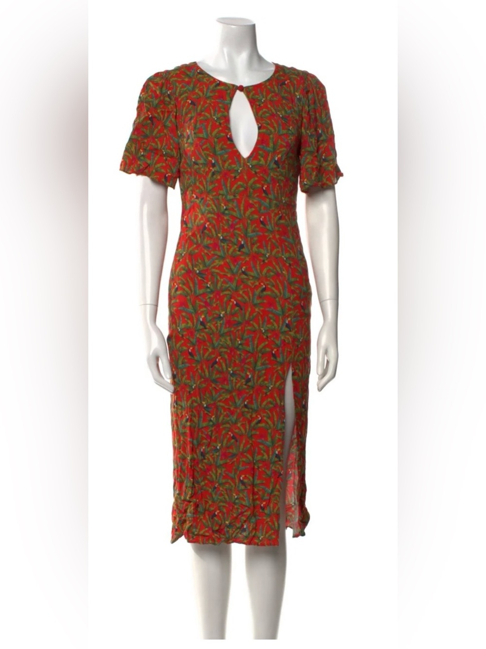 Farm Rio shift dress with keyhole detail